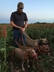 Roberts about to catch another hog with Jason. Jason made a heck of a dog for him.